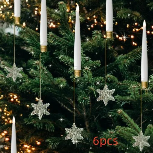 Candle LED Indoor Holiday Christmas Tree Ornaments - Image 3