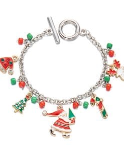 Personalized Christmas Bracelet Christmas Tree Santa Claus Pendant Bracelet For Women Jewelry 19 0406d073 dc43 4f79 a895 adeab9b5de70