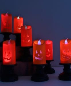 Halloween Candle Light LED Colorful Candlestick Table Top Decoration Pumpkin Party Happy Halloween Party Decor For Home