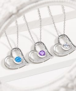 Love Necklace With Rhinestones And Letters Fashion Personality Heart-shaped Necklace Valentine's Day Gift