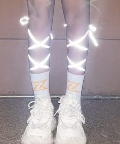 Christmas Reflective Luminous Dance Strap Women's Socks