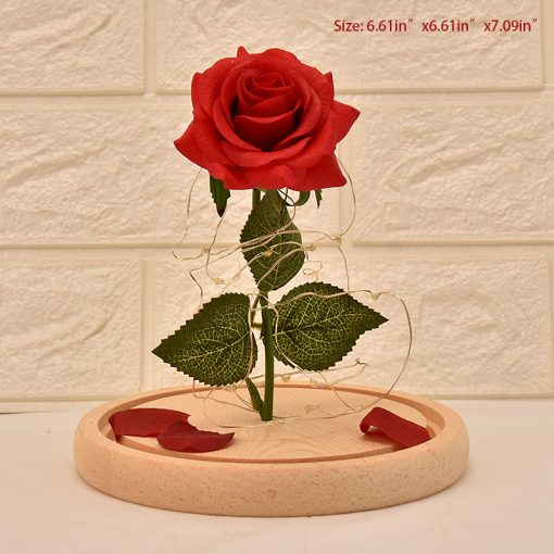 Glass Cover Rose LED Supper Light Valentine Day - Image 2