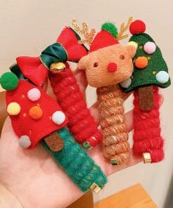 Cute Girls Elastic Rubber Band Christmas Children Telephone Wire Hair Spiral Coil Festive Dress Up Kid Hair Accessories Headwear 17 0fa43169 f1cd 4b9e a67f dc878d942830