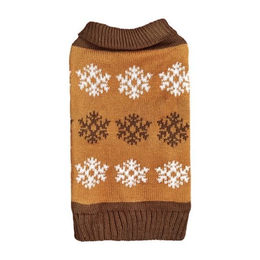 Snowflake Brown Gray Autumn And Winter New Dog Christmas Sweater - Image 4