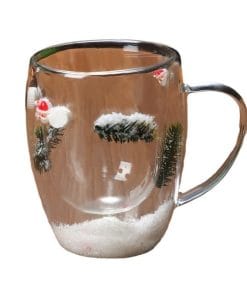 Christmas High Borosilicate Heat-resistant Double Layer Glass Cup 19 10dd6663 0c54 4b9b 9121 5b9c3230af40