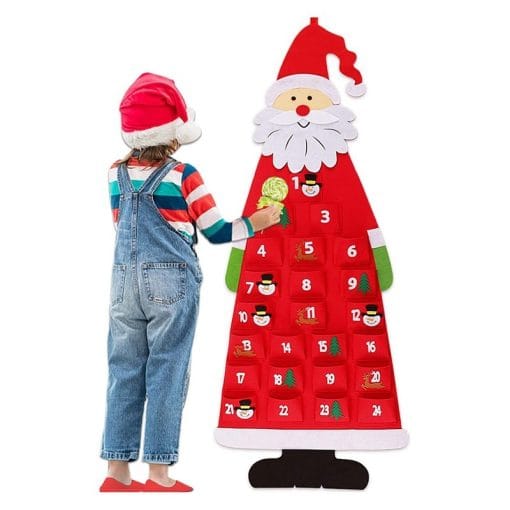 Advent Calendar Fabric Christmas Hanging Pendant Santa Claus Felt Ornaments DIY Advent Calendars Christma Decoration Christmas - Image 8