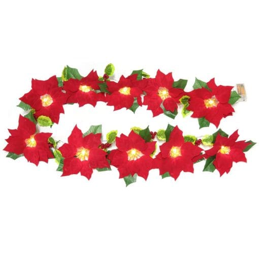 Door Frame Escalator Decoration Red Flower String Lights - Image 2