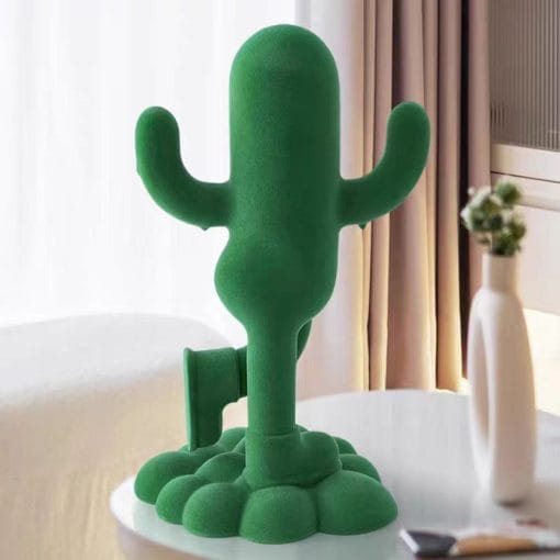 Funny Human-shaped Cactus Flocking Crafts Ornaments