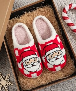 New Christmas Plaid Santa Claus Slippers Winter Indoor Non-slip Floor Bedroom Fuzzy House Shoes For Women Home Slipper 11 146fc0c4 f30e 412c 8ebb a0b3f76899d6