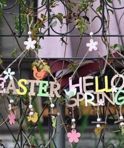 Easter Decorations Easter Wooden Letter Plate Pendant Nordic Style