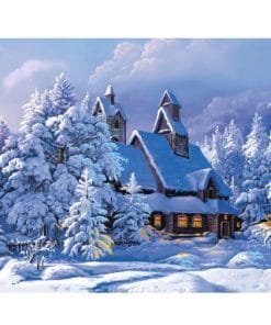 DIY Diamond Embroidery Snow Winter House 5D Diamond Painting Cross Stitch Mosaic Pattern Full Square Rhinestone Home Decor KBL