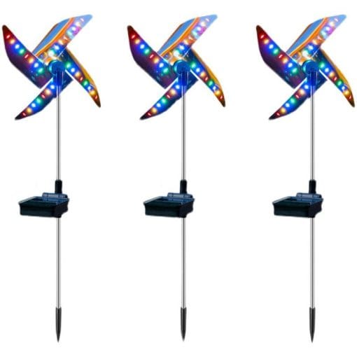 Led Solar Wind Spinner Light Garden Path Outdoor Yard Pinwheels Windmill Decor Patio Lawn Christmas Holiday Decoration - Image 7