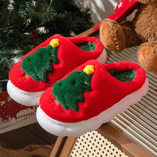 Christmas Tree Women's Home Slippers - Image 2