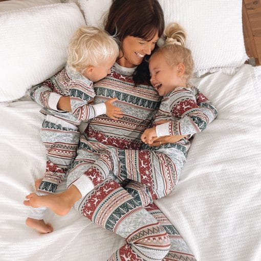 2024 Family Christmas Matching Pajamas Set Xmas Adult Kids Mother And Daughter Father Son Sleepwear Baby Family Look Outfits - Image 3