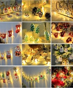 Christmas LED Light String Santa Claus Elk Snowman Xmas Ornament String Light Christmas Decorations New Year Navidad Gift 14 1715243328133533696