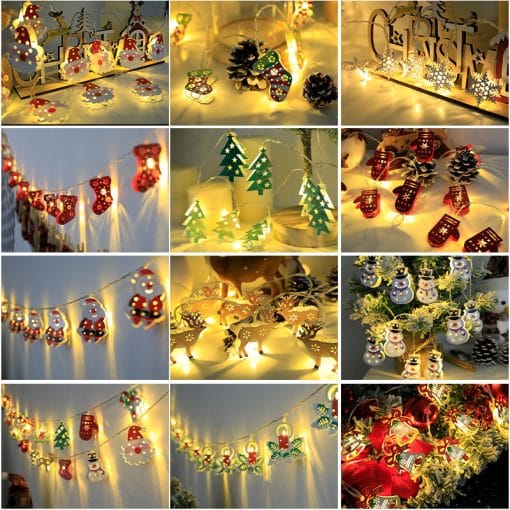 Christmas LED Light String Santa Claus Elk Snowman Xmas Ornament String Light Christmas Decorations New Year Navidad Gift - Image 4