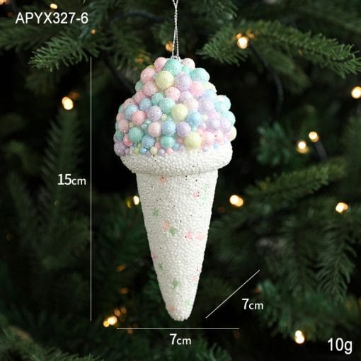 Creative Pendant Ice Cream Christmas Tree Decoration Small Hanging Pieces - Image 2