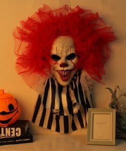 Halloween Horror Clown Wreath Door Hanging Wreath Decoration Wall Hanging Clown Ghost Festival Halloween Party Supplies Home Decor