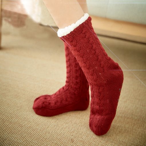 Winter Warm Knitted Plush Floor Socks Home Indoor Non-slip Carpet Socks For Men And Women - Image 10