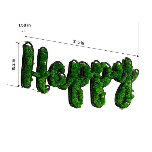 HAPPY Letter Art Moss Wall Decorations - Image 8
