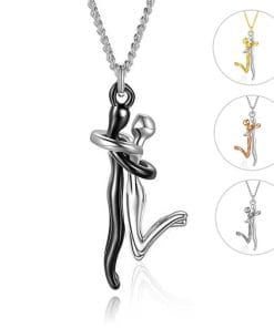 Valentine's Day Necklace – Elegant Love Hug Pendant for Romantic Gifts 12 1861658147232681984