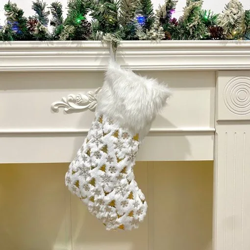 Gilding Plush Christmas Socks Gift Bag Christmas Decorations - Image 9
