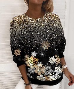 Snowflake Christmas 3D Digital Printing Sweater