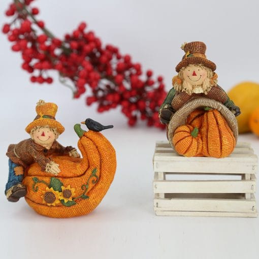 Thanksgiving Resin Pumpkin Scarecrow Crafts - Image 6