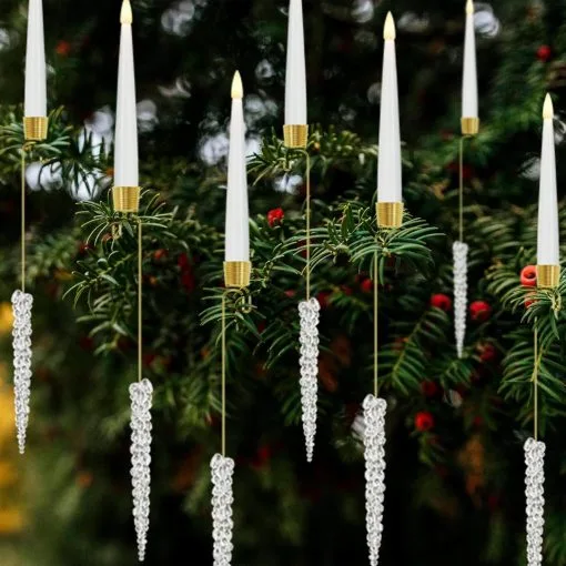 Candle LED Indoor Holiday Christmas Tree Ornaments - Image 7