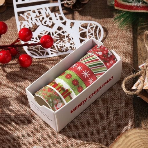 Creative Christmas Gift And Paper Adhesive Tape Journal Tape Christmas Decoration Material Cute Christmas Tape - Image 2