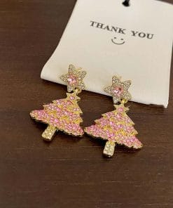 New Design Sweet Christmas Tree Earrings For Women Light Luxury Sparkling Zircon Dangle Earring Xmas Holiday Party Jewelry 12 2454e34c ee89 47d3 bbc0 2966ea91a127