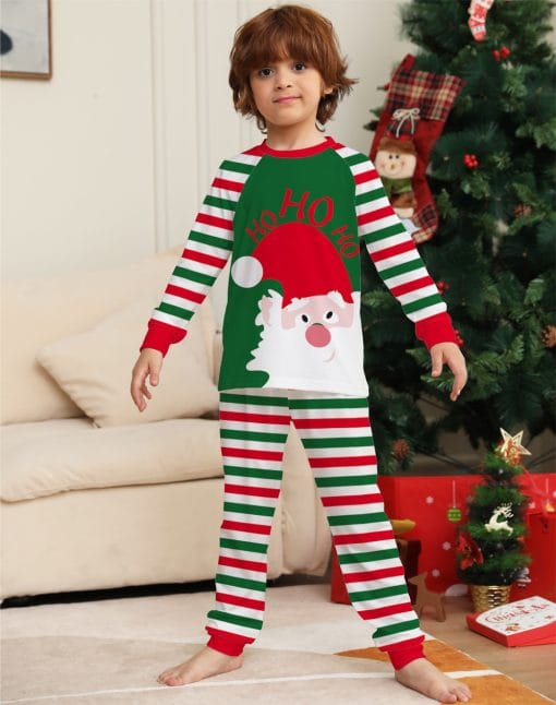 Family Christmas Pajamas Matching Sets Red Stripe Xmas Holiday Sleepwear Jammies Long Sleeve PJs Outfits - Image 5