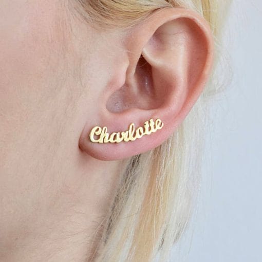 DIY custom English letter name earrings personalized custom earrings holiday gift - Image 4