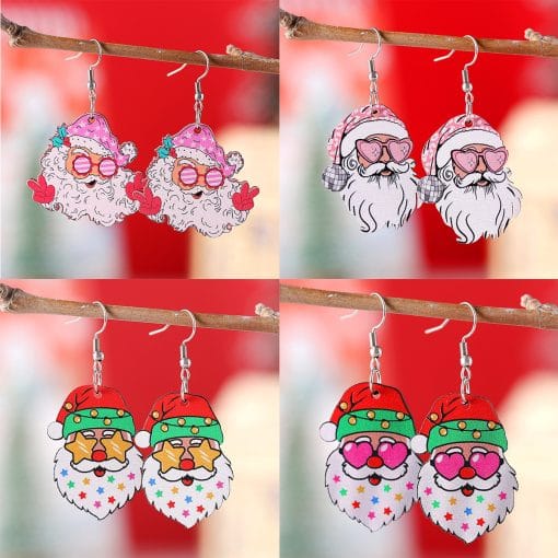 Funny Santa Claus Earrings Christmas Pendant Earrings Gift - Image 10