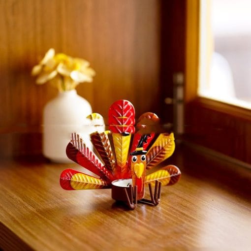 Thanksgiving Turkey Candlestick Alloy - Image 5