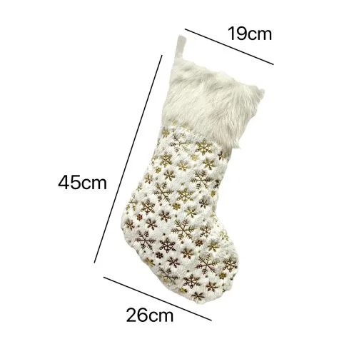 Gilding Plush Christmas Socks Gift Bag Christmas Decorations - Image 4