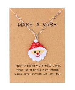 Cute Cartoon Resin Necklace Christmas Snowman Santa Claus Pendant Clavicle Chain Necklace For Women Jewelry 14 2f429ee8 6c93 437e 9bed d6a06d8dae04