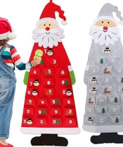 Advent Calendar Fabric Christmas Hanging Pendant Santa Claus Felt Ornaments DIY Advent Calendars Christma Decoration Christmas