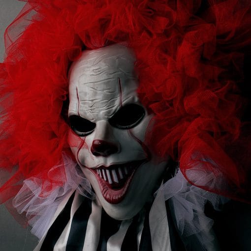 Halloween Horror Clown Wreath Door Hanging Wreath Decoration Wall Hanging Clown Ghost Festival Halloween Party Supplies Home Decor - Image 4