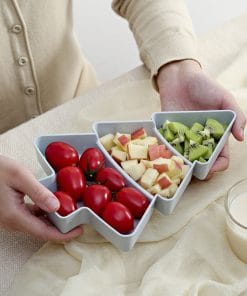 Christmas Tree Shaped Fruit Platter Creative Plates Storage Box Dried Fruit Snack Plates Divided Candy Dessert Plate Container 16 3436221864146
