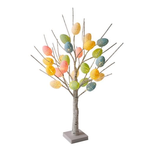 Easter Decoration 60cm Birch Tree Home Easter Egg LED Light Gift Spring Party Tabletop Ornaments Light Easter Party Kids Gifts - Image 10
