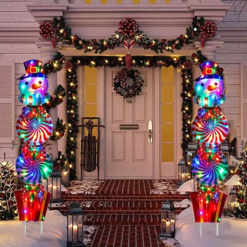 Candy Christmas Holiday Decorations Outdoor Peppermint Xmas Yard Decor Ornaments - Image 7