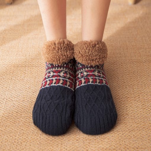 Indoor Home Floor Socks Fall And Winter Warm Non-slip Carpet Socks For Men And Women - Image 9