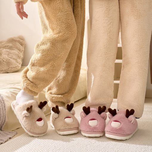 Cartoon Cotton Slippers Inner Velvet Insulated Cotton-padded Shoes - Image 7