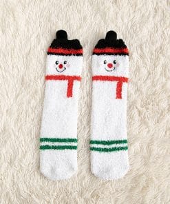 Child Christmas Socks Winter No-shedding Cute Elk Elk Santa Claus Snowman Sleeping Floor Coral Fleece Socks 12 3f2d5943 084d 4d12 9ae2 ca9ea7ac27e7