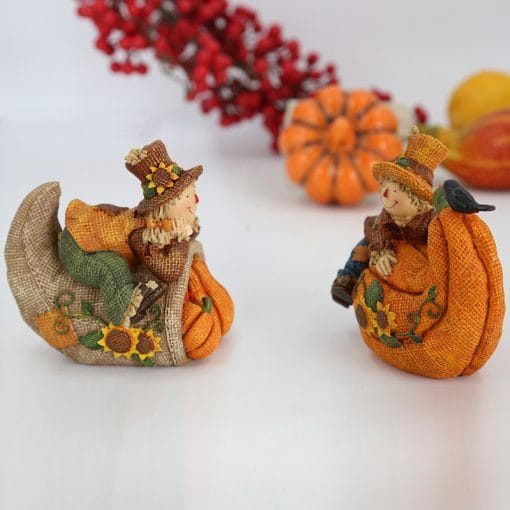 Thanksgiving Resin Pumpkin Scarecrow Crafts - Image 7