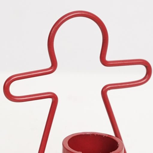 Gingerbread Man Small Candlestick Decoration Christmas Candlestick - Image 4