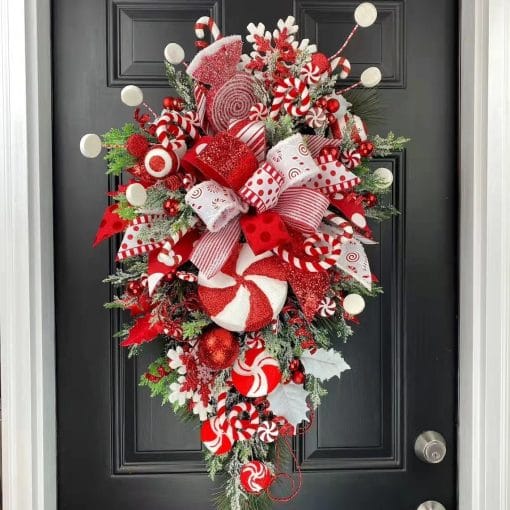 Christmas Upside Down Tree Door Wall Decoration - Image 3
