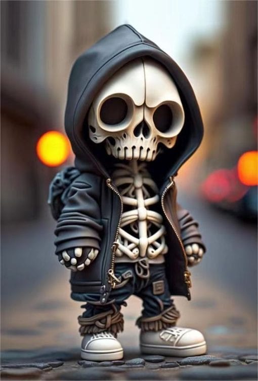 Halloween Cool Skeleton Figurines Halloween Skeleton Doll Resin Ornament Home Decor - Image 5