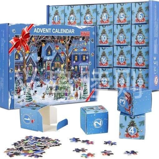 New 24 Boxes Christmas Advent Calendar Puzzle - Image 2